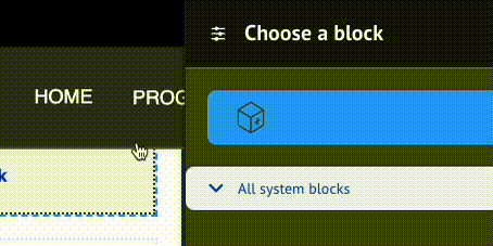 Animation showing a user dragging the border of the content editing pane to expand it.