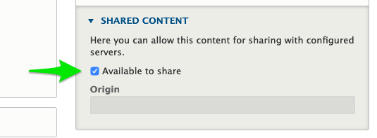 A screenshot of the “Available to share” option